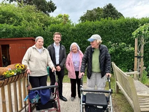 Meeting members who volunteer in our Centre garden.