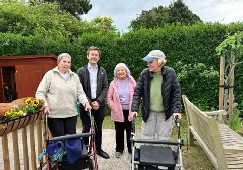 Meeting members who volunteer in our Centre garden.