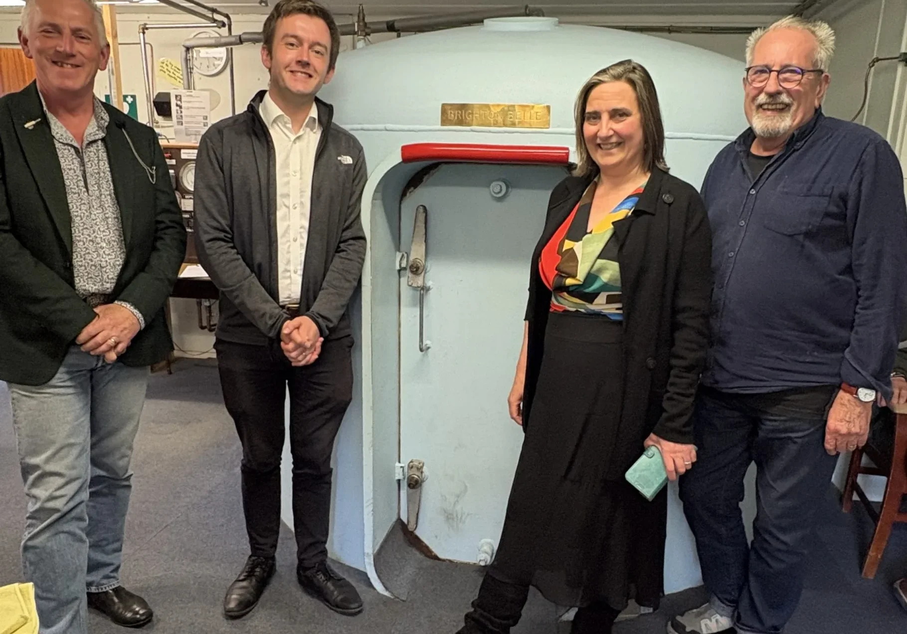 L to R – Alex Nicholls (Chair), Tom Rutland (MP), EJ Stuttard, Centre Manager and Alan Taylor (Chamber Operator)

 